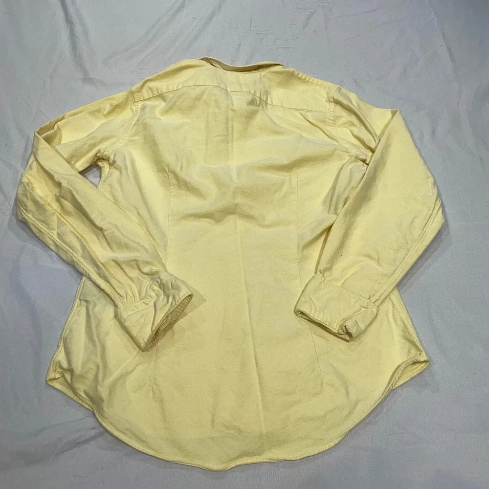 Ralph Lauren Kids Yellow Oxford Button Down Shirt Slim Fit Size 8 Long Sleeve